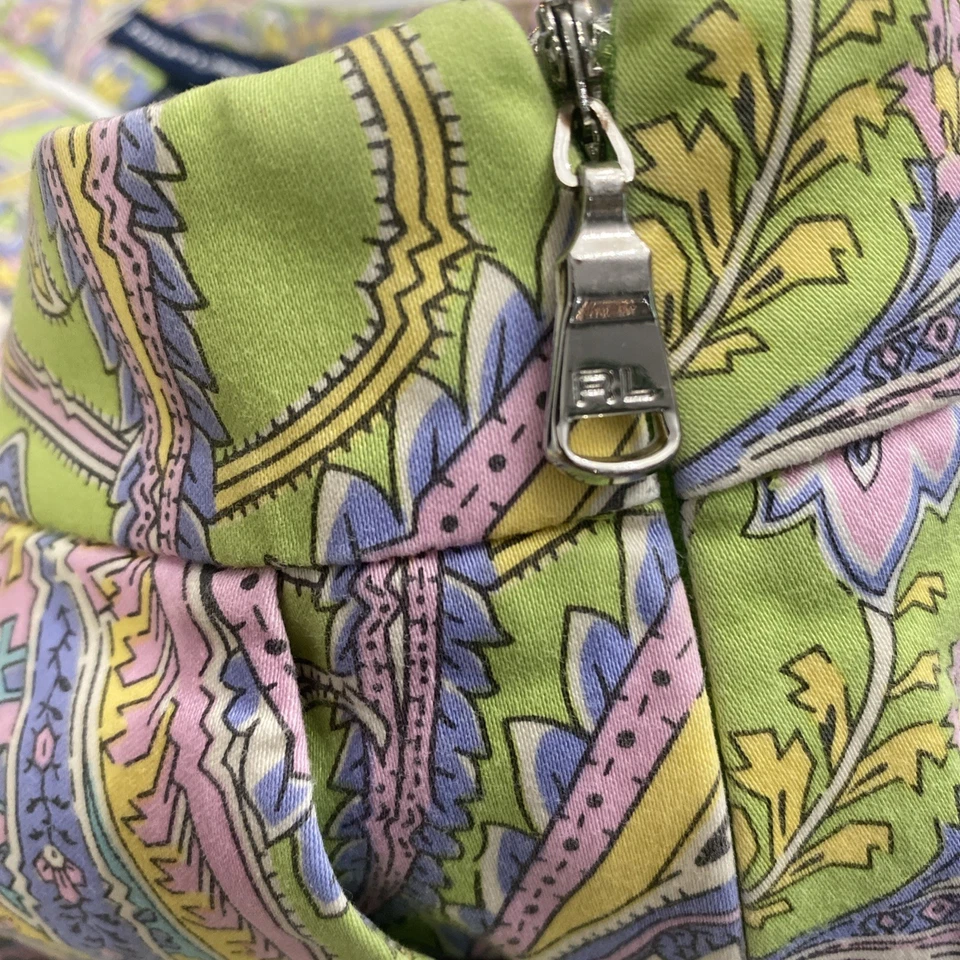 Falda corta Ralph Lauren Golf Para Mujer Artística Paisley Talla 12 Verde Rosa Preppy Foto 3 de 4