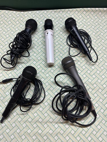 Lot of 5 Dynamic Microphones Sony F‑V420 ATR20 REDMIKE ION + Unbranded Mic