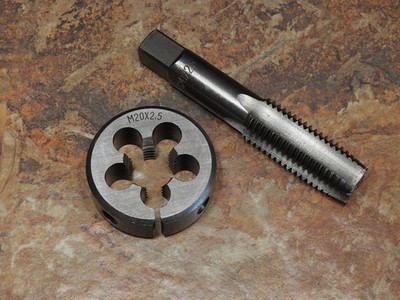 M20x2,5mm Gewindebohrer und Schneideisen (Hartmetall Stahl Härte 58-61C) Rechtsgewinde