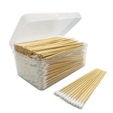 6 inch Long Cotton Swabs in Storage Box 500PCS,Bamboo Sticks  Highly White