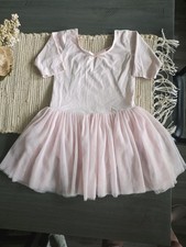 Pink Tutu 3/4 Sleeve Dance Leotard Girl's Sz M 8/10