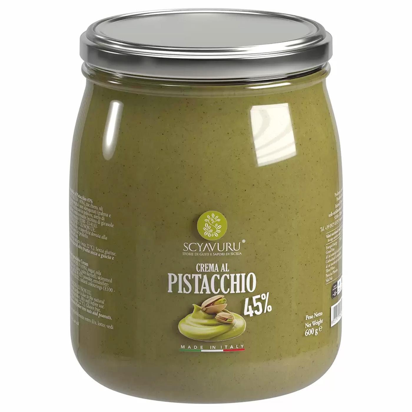 Scyavuru Pistachio Cream Spread Baking Spreadable Smooth Dessert Paste Jar- 600g