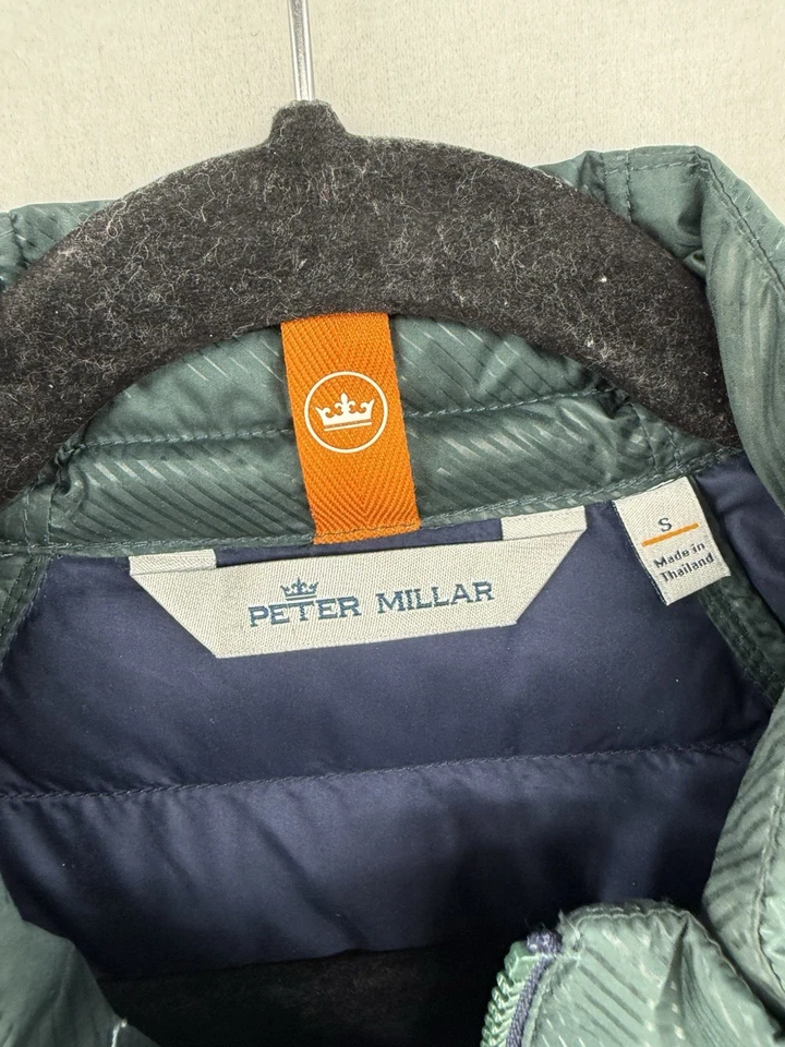 Chaleco Peter Millar All Course para Hombres Pequeño Verde Acolchado Puffer Golf Prendas exteriores Foto 2 de 4