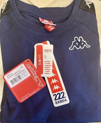 Kappa Authentic Sportswear YOUTH LARGE Slim Fit Navy Blue Banda Coen Tee 