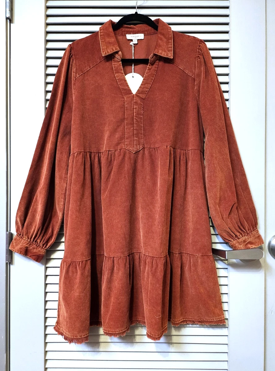 Corduroy Solid Plus Size Dresses for Women for sale | eBay