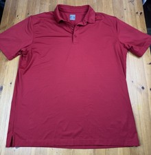 Callaway Men's L Red Short Sleeve Golf Polo Shirt Opti-Dri Tech Excellent Shape