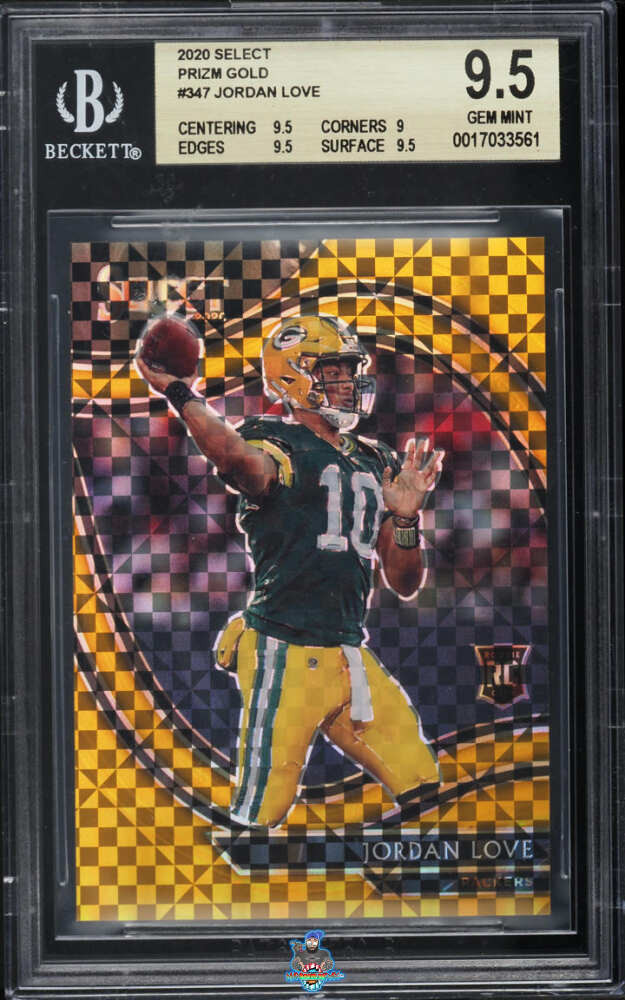 2020 Jordan Love BGS 9.5 Select Field Level Gold #347 10/10
