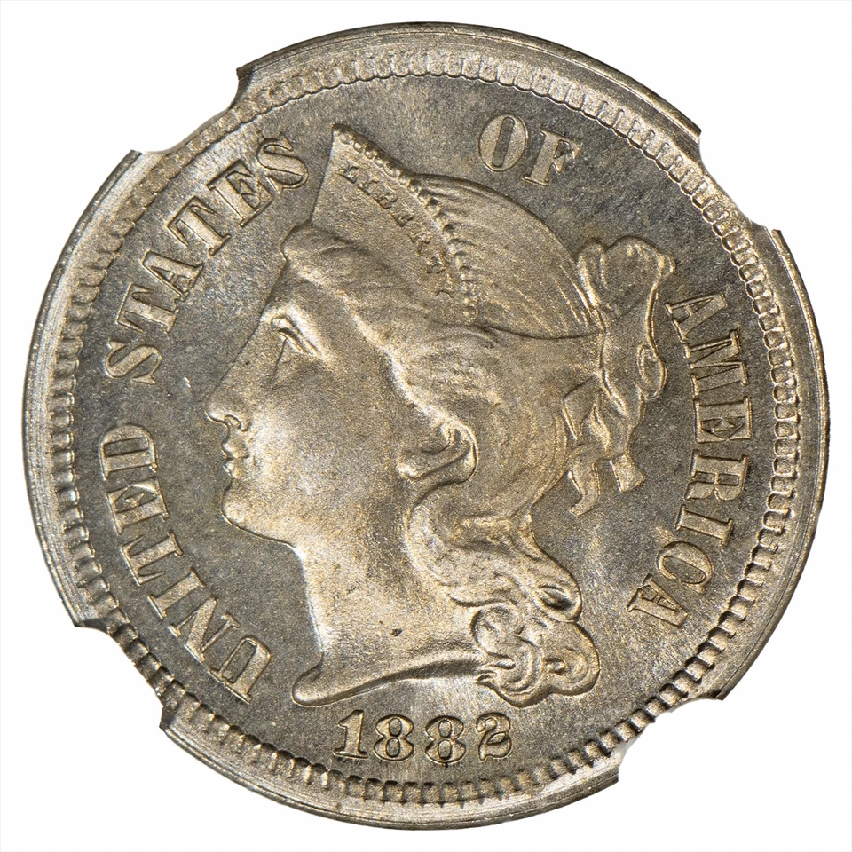 1882 Three Cent Nickel 3CN NGC PR 67 CAC - Image 3 of 4
