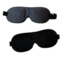 3D Contoured Blackout Sleep Eye Mask Set (2-P...