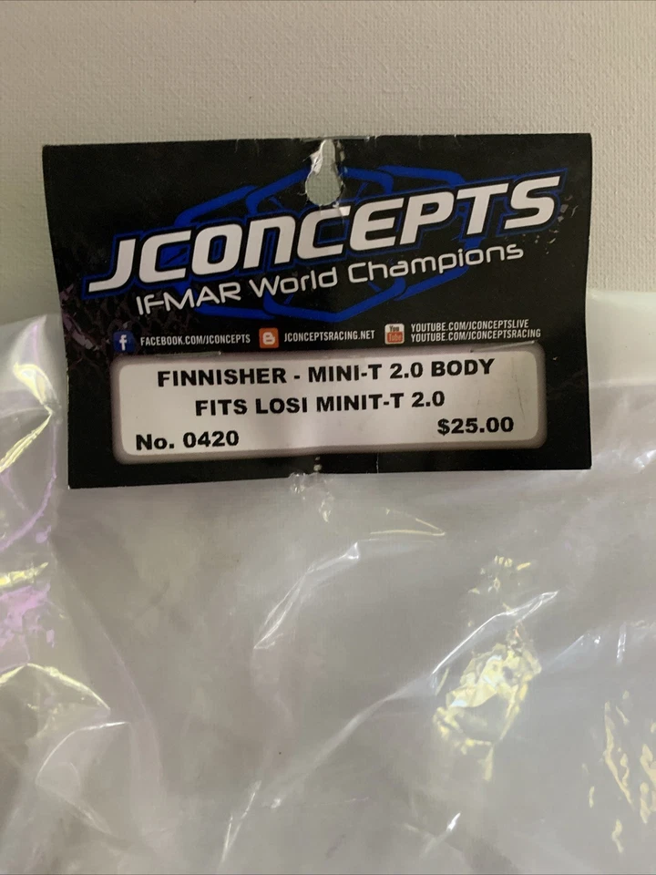JConcepts Finnisher - Mini-T 2.0 Clear Body Fits Losi Minit-T 2.0 0420 NEW - Image 3 of 4