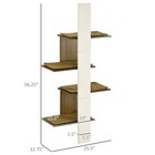 4-Layer Wall-Mounted Cat Tree with Scratching Board Cushions, Natural — photo 3