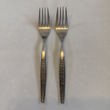 Set of 2  Interpur INR7 Stainless Steel Dinner Forks 7.5" Pre-Owned Flatware