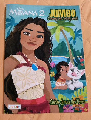 Disney Moana Jumbo Coloring Activity Book Tear Share Pages 🆕 Free  Ship!