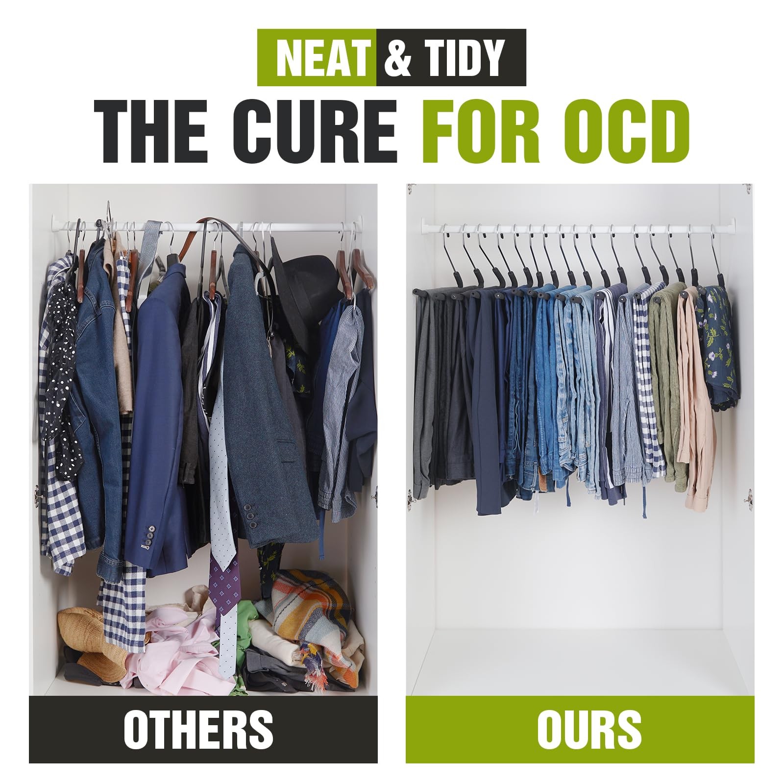 10 Pack Beige Open Ended Non Slip Sponge Padded Pants Hangers Space Saving