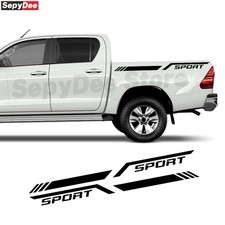For Toyota Hilux Car Rear Trunk Side Sticker Racing Sport Pickup Truck Decal
