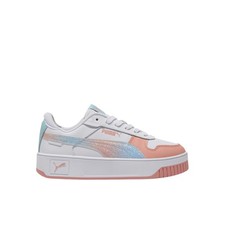 PUMA Carina Street Sparkle Fade Lace Up Youth Girls White Sneakers Casual Shoes