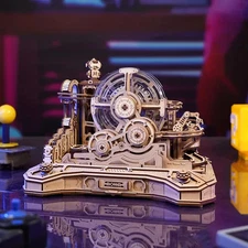 ROKR Pinball Model Gear Ball Challenge 3D Wooden Puzzle Model Kits DIY Man Gift