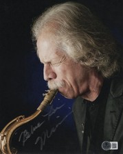 LOU MARINI SIGNED AUTOGRAPH 8X10 PHOTO SAX JAZZ BLUES BROTHER BECKETT BAS COA