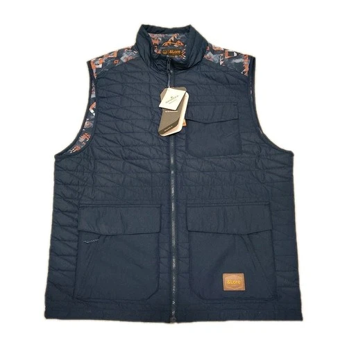 &Lore By Tahoe River Men's Quilted Vest Size XL Full Zip Blue Sleeveless Jacket  video thumbnail
