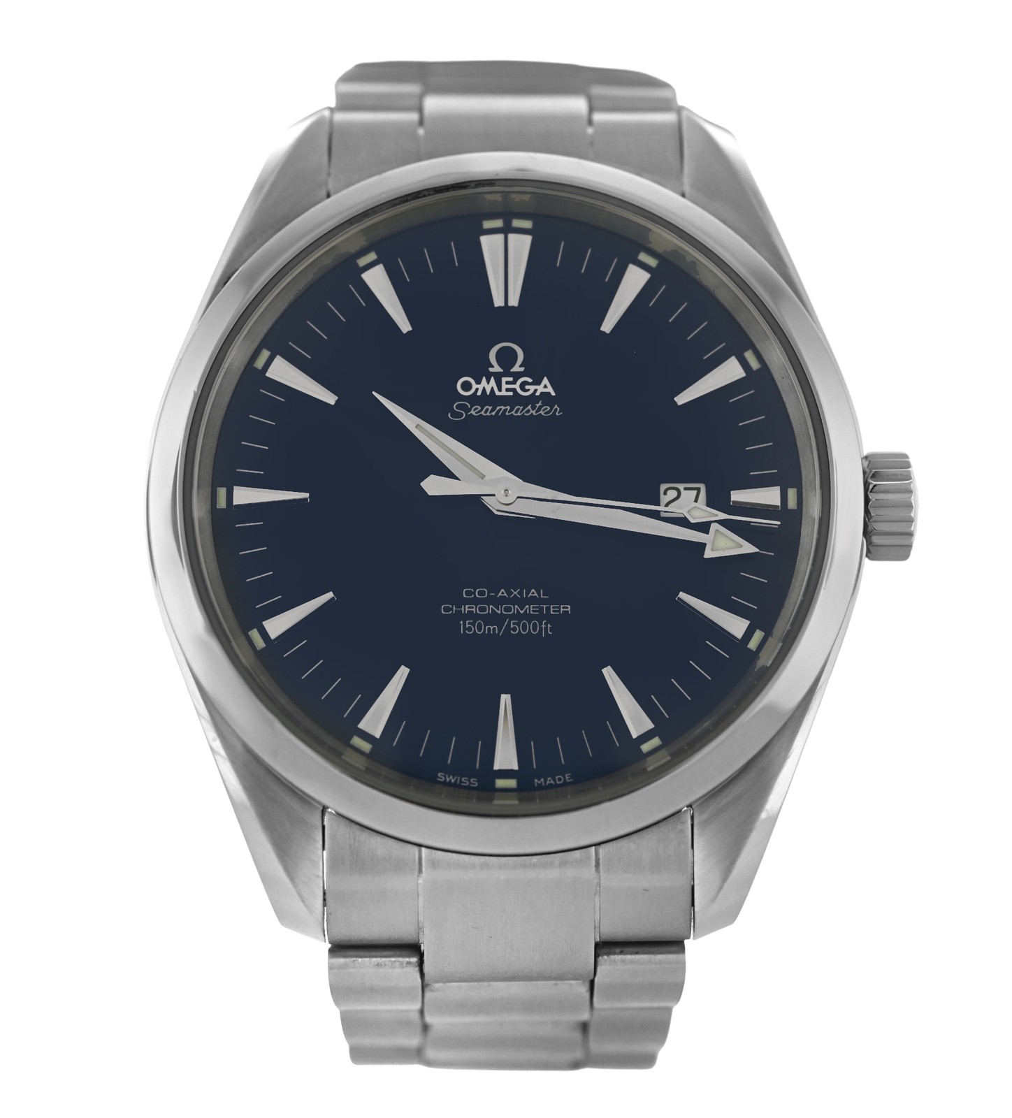 Omega Seamaster Aqua Terra 2502.80 Date Blue Dial Steel 42MM Men Automatic Watch