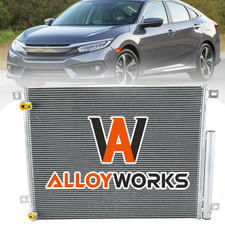 NEW AC Condenser fit 2016 2017 2018 Honda Civic 2.0L Coupe Sedan 80100TBAA01 US