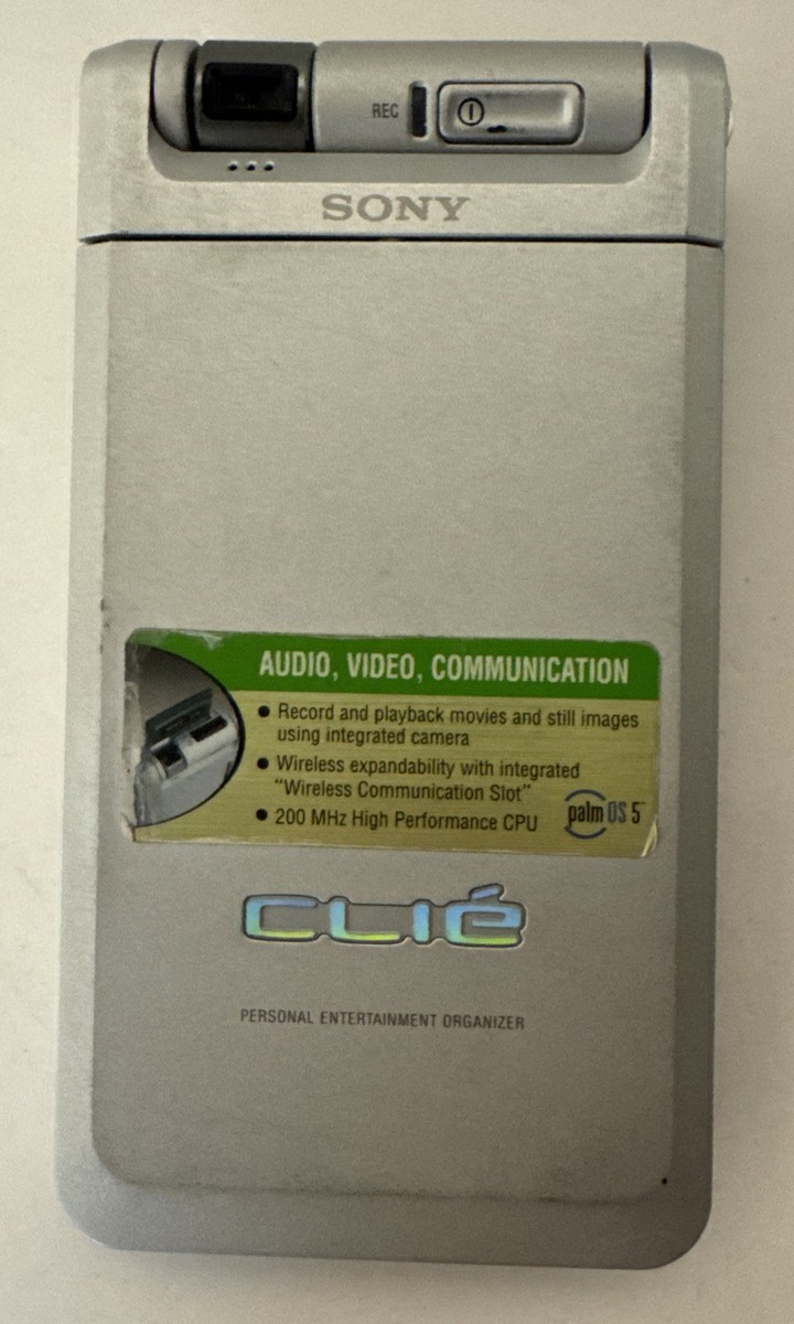 Vintage Sony Clie Peg-NX70V/U Silver Digital Camera Handheld No