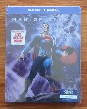 MAN OF STEEL BLU-RAY STEELBOOK-JIM LEE ARTWORK-NEW SEALED-MINT DC