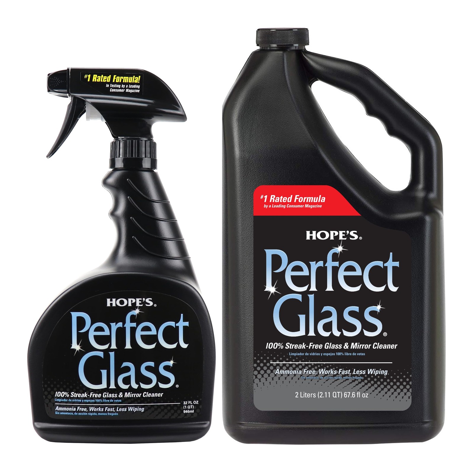 Perfect Glass Cleaner, Streak-, Ammonia-Window, Mirror, Screen, and Shower Do...