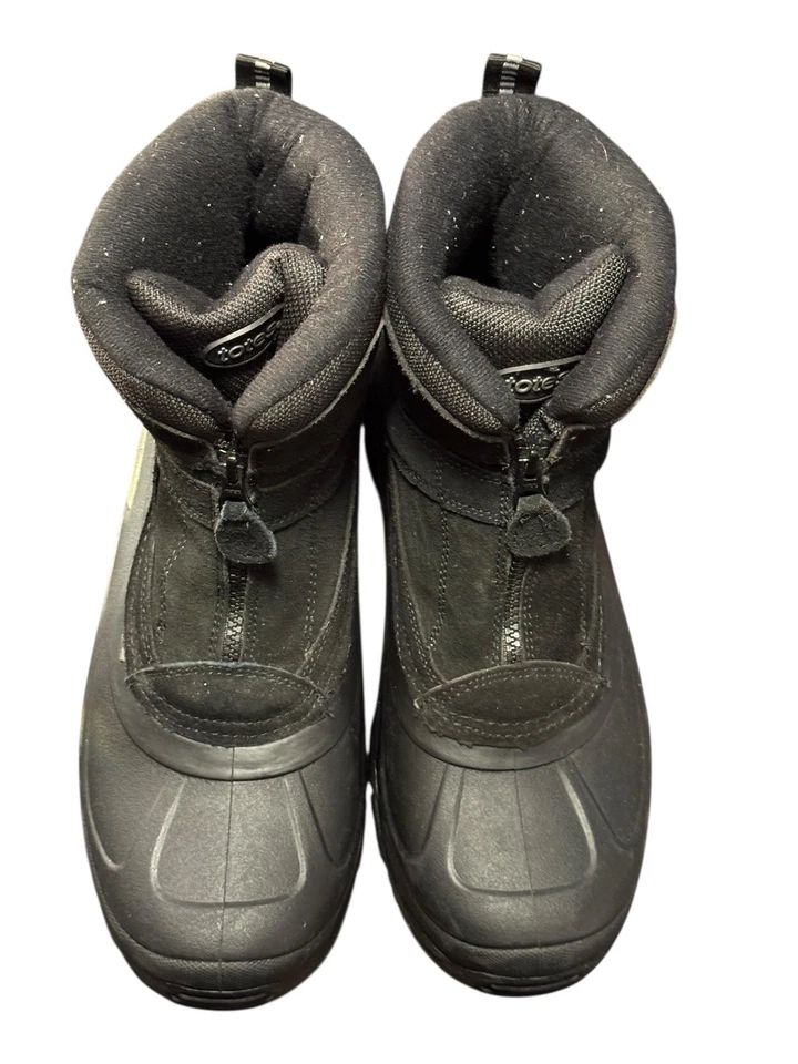 Totes Bryan Hombres Talla 12M Negro Invierno Botas de Nieve Impermeables Cremallera Aisladas Cálidas Foto 4 de 4