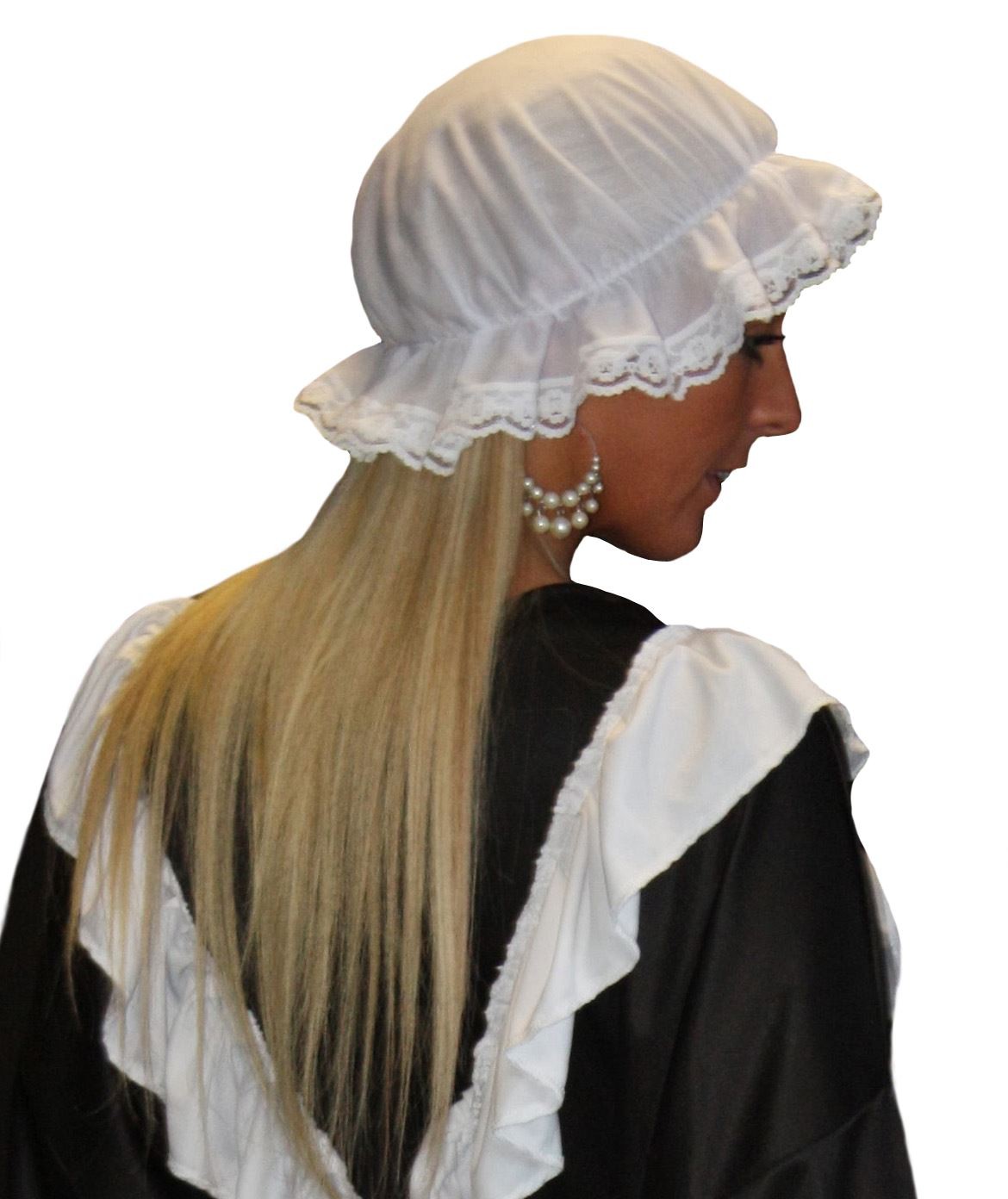 Adults Traditional Victorian Milkmaid Mop Hat  The Help Fancy Dress Novelty Hat