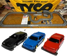 1993 UNUSED TYCO TCR Slotless Slot Car RACE SET 17' COUNTRY ROADS 3-CAR Roadtrip