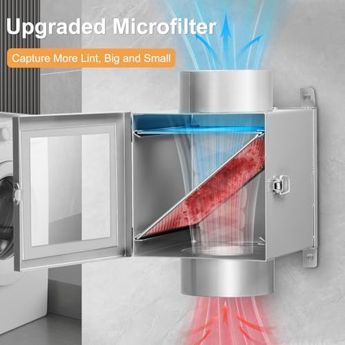Dryer Lint Trap, 4-Inch Dryer Lint Catcher for Clothes Dryer, Includes Metal - Picture 4 of 8