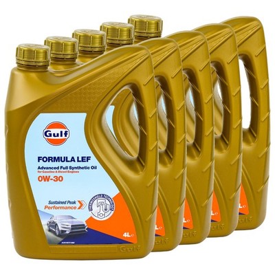 Motoröl Gulf Formula LEF 0W-30 5 X 4 Liter für KIA Land Rover Opel Mazda Peugeot