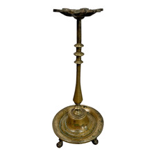 Vintage Old Antique Heavy Brass Rare Oil Lamp / Diya / Candle Stand Collectible