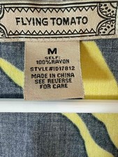 Flying Tomato Dress Women Boho Abstract Print Faux Wrap Hi Low Ruffle Summer M