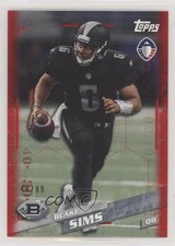 2019 Topps Alliance of American Football Red 48/99 Blake Sims #112 0g0
