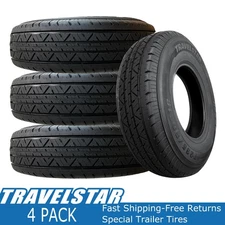 Set of 4 Travelstar HF288N ST205/75R14 105/101N 8PR Load D Special Trailer Tires