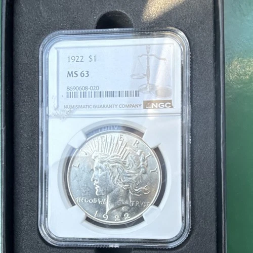 1922 Peace Dollar NGC MS 63 $1 Silver Coin Philadelphia