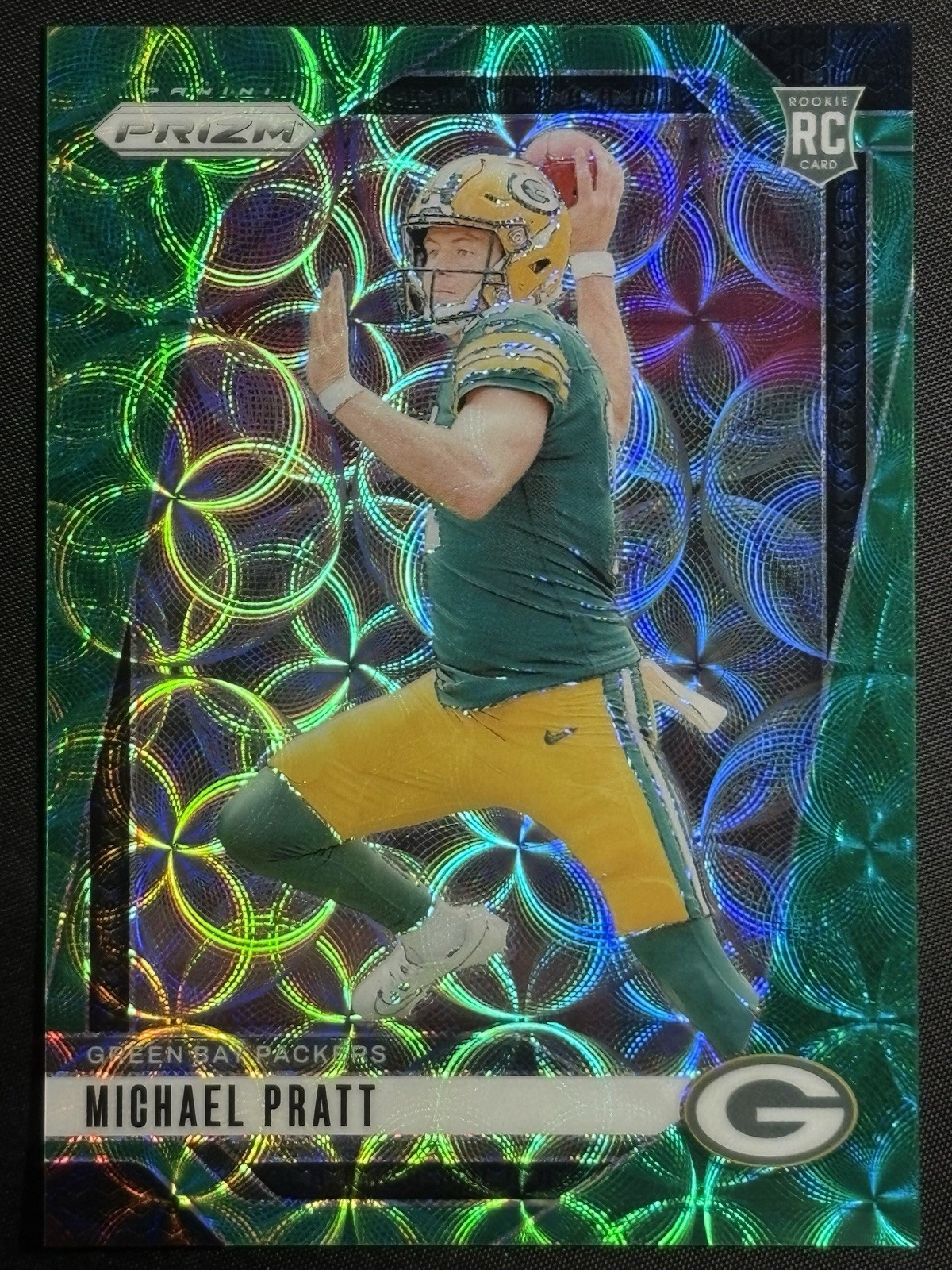 2024 Panini Prizm Green Scope SP Michael Pratt RC Rookie 23/75 #379 Packers