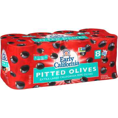Early California Extra-Large Pitted Olives 6 oz., 8 pk.