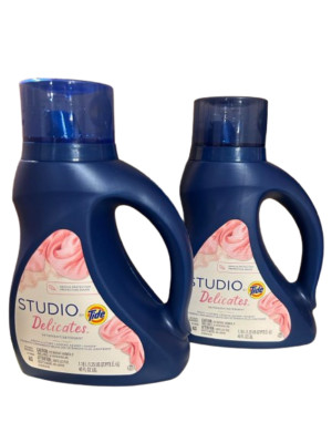2 Tide Studio Delicates Laundry Detergent HE Gentle 40oz, 25 Loads Each