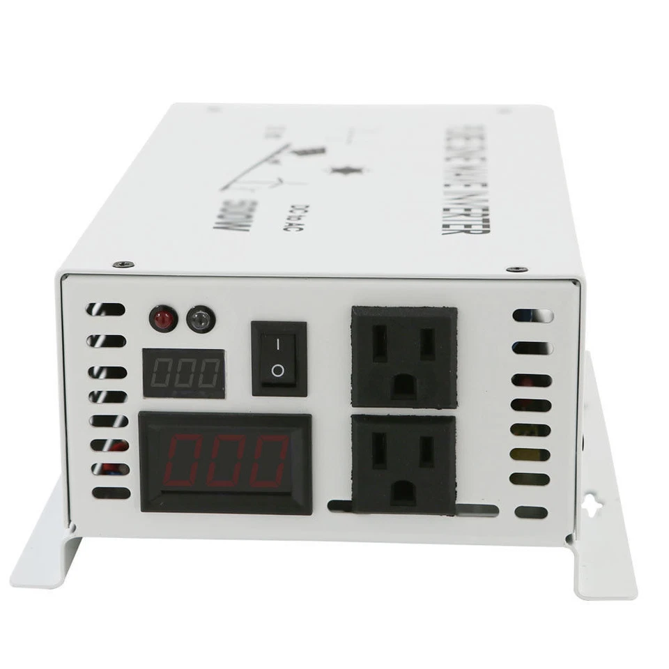 Power Inverter 300W 12/24/48VDC to 120/220VAC Pure Sine Wave Truck 600W Peak Car - Image 3 of 4