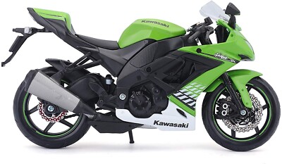 🇬🇧MAISTO 1:12 SCALE KAWASAKI GREEN NINJA ZX-10R 16CM SUPERB