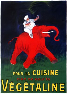 2568.Chef riding the Red Elephant Poster.Home interior design art.Office.Kitchen
