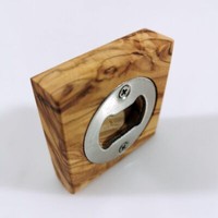 FlaschenöFfner Olivenholz Magnetisch 5,5 Cm X 5,5 Cm 2 Cm Dick