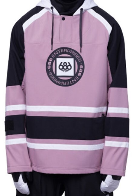 686 Waterproof Slapshot Hoody (M) Dusty Mauve Colorblock 686 Waterproof Slapshot Hoody (M) Dusty Mauve Colorblock