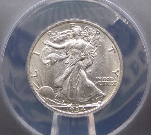 1934 "S" Walking Liberty Half Dollar 50c ANACS AU58 Details #245 About Unc ECC&C