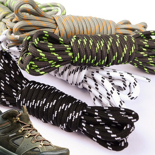 ROUND Heavy Duty Hiking Shoelaces 120/140cm Work Boot Sport Shoe Laces Strings - Picture 7 of 27