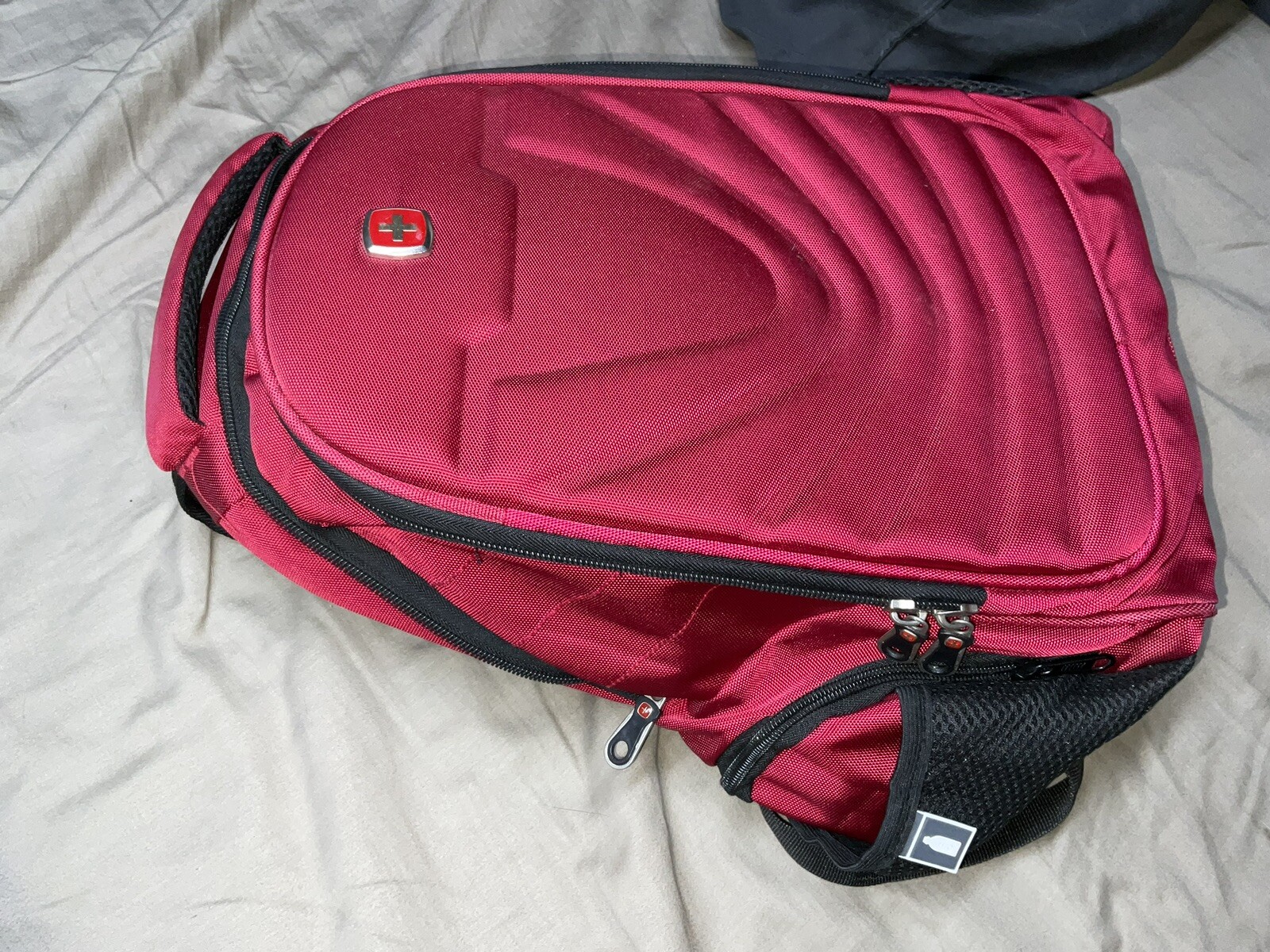 Swiss Gear Backpack Red And black  18" Hiking Camping Computer laptop