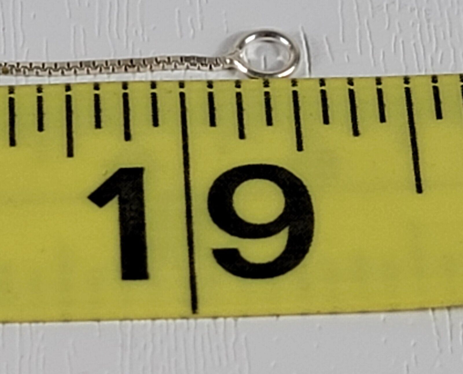 Sterling Silver Chain Solid White Gold Clear Crys… - image 10